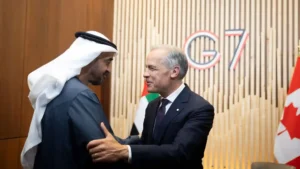 رئيس الوزراء الكندي يلتقي رئيس الإمارات في France خلال قمة G7