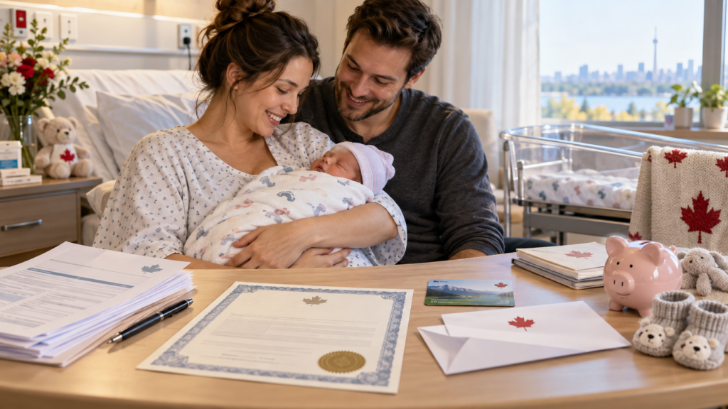 مولود جديد في كندا: تسجيل الولادة وBirth Certificate وSIN وCCB